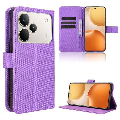 Diamond Texture Leather Phone Case, For Realme P4x 5G, For Realme 15x 5G India / C85 5G, For Realme C85 Pro 4G, For Realme P4 Pro 5G, For Realme P4 5G, For Realme 15T 5G, For Realme C71 4G India / Note 70T 4G, For Realme 15 5G / 15 Pro 5G              ...