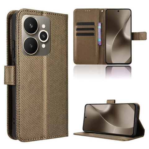 Diamond Texture Leather Phone Case, For Realme P4x 5G, For Realme 15x 5G India / C85 5G, For Realme C85 Pro 4G, For Realme P4 Pro 5G, For Realme P4 5G, For Realme 15T 5G, For Realme C71 4G India / Note 70T 4G, For Realme 15 5G / 15 Pro 5G              ...