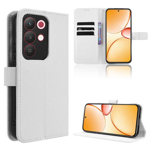 Diamond Texture Leather Phone Case, For Realme P4x 5G, For Realme 15x 5G India / C85 5G, For Realme C85 Pro 4G, For Realme P4 Pro 5G, For Realme P4 5G, For Realme 15T 5G, For Realme C71 4G India / Note 70T 4G, For Realme 15 5G / 15 Pro 5G              ...