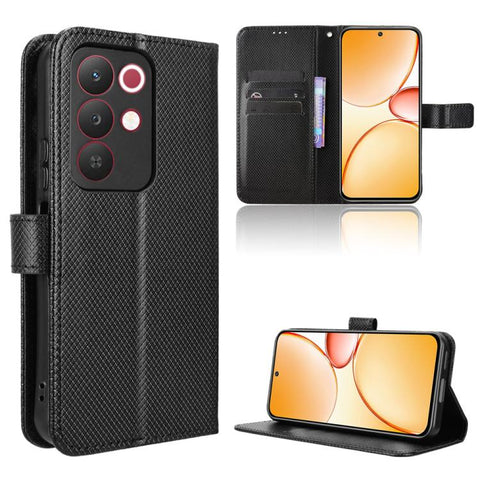 Diamond Texture Leather Phone Case, For Realme P4x 5G, For Realme 15x 5G India / C85 5G, For Realme C85 Pro 4G, For Realme P4 Pro 5G, For Realme P4 5G, For Realme 15T 5G, For Realme C71 4G India / Note 70T 4G, For Realme 15 5G / 15 Pro 5G              ...