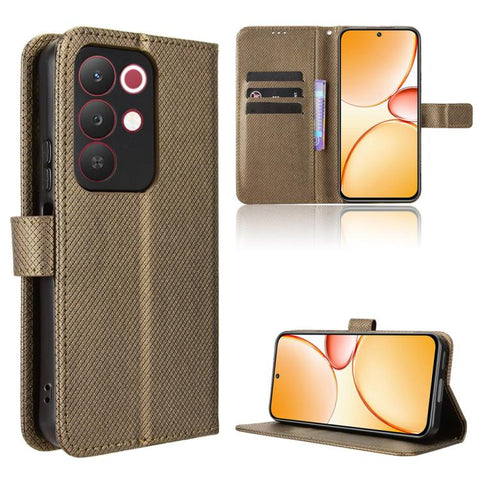 Diamond Texture Leather Phone Case, For Realme P4x 5G, For Realme 15x 5G India / C85 5G, For Realme C85 Pro 4G, For Realme P4 Pro 5G, For Realme P4 5G, For Realme 15T 5G, For Realme C71 4G India / Note 70T 4G, For Realme 15 5G / 15 Pro 5G              ...