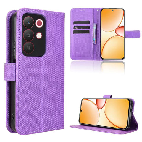 Diamond Texture Leather Phone Case, For Realme P4x 5G, For Realme 15x 5G India / C85 5G, For Realme C85 Pro 4G, For Realme P4 Pro 5G, For Realme P4 5G, For Realme 15T 5G, For Realme C71 4G India / Note 70T 4G, For Realme 15 5G / 15 Pro 5G              ...