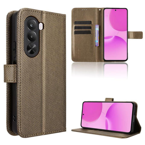 Diamond Texture Leather Phone Case, For Realme P4x 5G, For Realme 15x 5G India / C85 5G, For Realme C85 Pro 4G, For Realme P4 Pro 5G, For Realme P4 5G, For Realme 15T 5G, For Realme C71 4G India / Note 70T 4G, For Realme 15 5G / 15 Pro 5G              ...