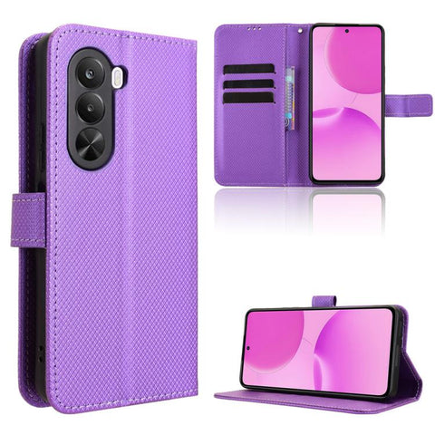 Diamond Texture Leather Phone Case, For Realme P4x 5G, For Realme 15x 5G India / C85 5G, For Realme C85 Pro 4G, For Realme P4 Pro 5G, For Realme P4 5G, For Realme 15T 5G, For Realme C71 4G India / Note 70T 4G, For Realme 15 5G / 15 Pro 5G              ...