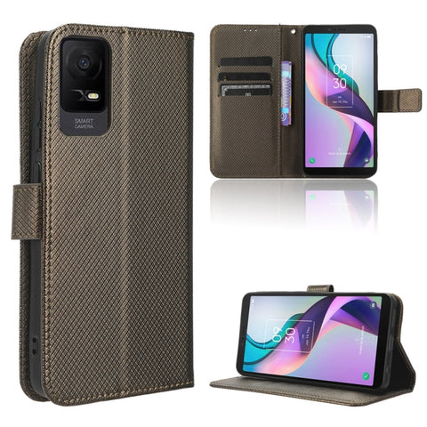 Diamond Texture Leather Phone Case, For TCL 505 4G, For TCL 502, For TCL 40 XE 5G /40 NxtPaper 5G, For TCL 40 NxtPaper 4G, For TCL 40 XE 5G, For TCL 40 XL, For TCL ION X