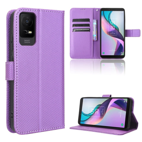 Diamond Texture Leather Phone Case, For TCL 505 4G, For TCL 502, For TCL 40 XE 5G /40 NxtPaper 5G, For TCL 40 NxtPaper 4G, For TCL 40 XE 5G, For TCL 40 XL, For TCL ION X