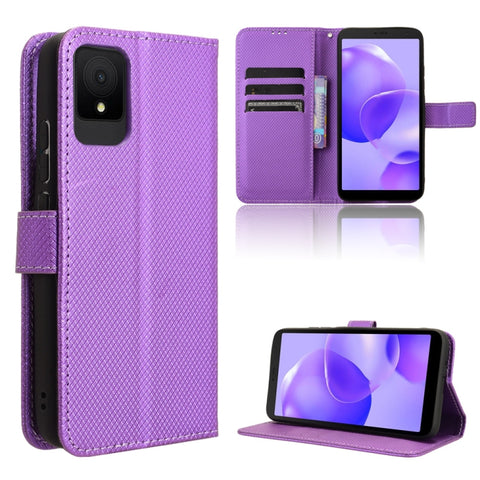 Diamond Texture Leather Phone Case, For TCL 505 4G, For TCL 502, For TCL 40 XE 5G /40 NxtPaper 5G, For TCL 40 NxtPaper 4G, For TCL 40 XE 5G, For TCL 40 XL, For TCL ION X