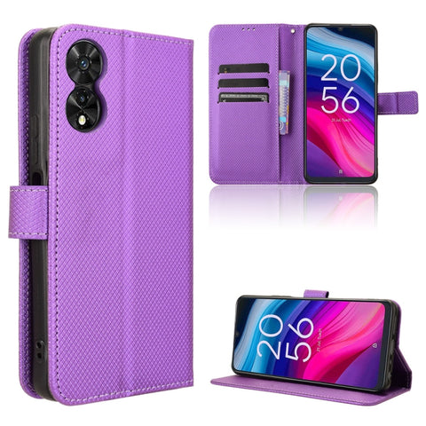 Diamond Texture Leather Phone Case, For TCL 505 4G, For TCL 502, For TCL 40 XE 5G /40 NxtPaper 5G, For TCL 40 NxtPaper 4G, For TCL 40 XE 5G, For TCL 40 XL, For TCL ION X