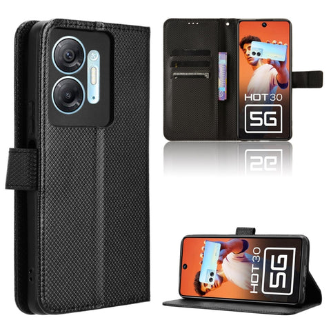Diamond Texture Leather Phone Case, For Infinix GT 10 Pro, For Infinix Hot 30 5G X6832, For Infinix Smart 7 Plus, For Infinix Note 30 5G, For Infinix Smart 7 HD X6516, For Infinix Note 30i, For Infinix Note 30 Pro, For Infinix Note 30 4G               ...