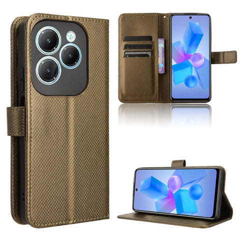 Diamond Texture Leather Phone Case, For Infinix GT 20 Pro 5G, For Infinix Note 40 Pro 4G, For Infinix Note 40 Pro 5G, For Infinix Note 40 4G, For Infinix Hot 40 4G, For Infinix Hot 40i 4G, For Infinix Smart 8, For Infinix Zero 30 4G                    ...