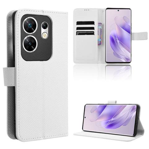 Diamond Texture Leather Phone Case, For Infinix GT 20 Pro 5G, For Infinix Note 40 Pro 4G, For Infinix Note 40 Pro 5G, For Infinix Note 40 4G, For Infinix Hot 40 4G, For Infinix Hot 40i 4G, For Infinix Smart 8, For Infinix Zero 30 4G                    ...