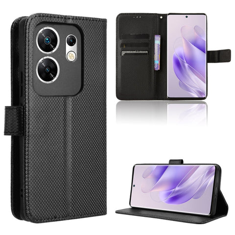 Diamond Texture Leather Phone Case, For Infinix GT 20 Pro 5G, For Infinix Note 40 Pro 4G, For Infinix Note 40 Pro 5G, For Infinix Note 40 4G, For Infinix Hot 40 4G, For Infinix Hot 40i 4G, For Infinix Smart 8, For Infinix Zero 30 4G                    ...