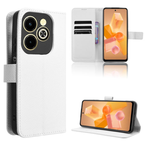 Diamond Texture Leather Phone Case, For Infinix GT 20 Pro 5G, For Infinix Note 40 Pro 4G, For Infinix Note 40 Pro 5G, For Infinix Note 40 4G, For Infinix Hot 40 4G, For Infinix Hot 40i 4G, For Infinix Smart 8, For Infinix Zero 30 4G                    ...