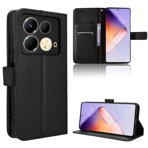 Diamond Texture Leather Phone Case, For Infinix GT 20 Pro 5G, For Infinix Note 40 Pro 4G, For Infinix Note 40 Pro 5G, For Infinix Note 40 4G, For Infinix Hot 40 4G, For Infinix Hot 40i 4G, For Infinix Smart 8, For Infinix Zero 30 4G                    ...