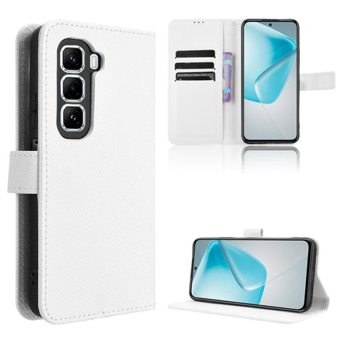 Diamond Texture Leather Phone Case, For Infinix Hot 50 Pro 4G, For Infinix Hot 50i 4G / Smart 9 4G, For Infinix Hot 50 Pro+ 4G, For Infinix Hot 50 4G, For Infinix Hot 50 5G, For Infinix Zero 40 5G, For Infinix Zero 40 4G, For Infinix Note 40X 5G       ...