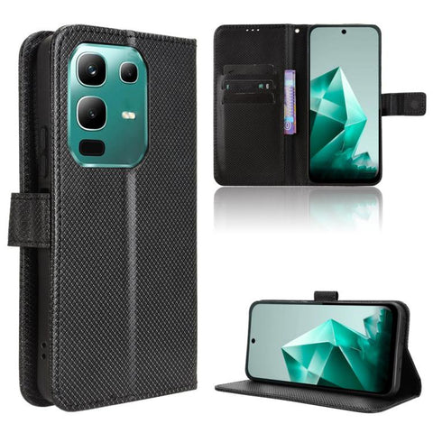 Diamond Texture Leather Phone Case, For Infinix Hot 60 Pro+ 4G, For Infinix Hot 60 Pro 4G, For Infinix Smart 10 Plus 4G, For Infinix Smart 10 / Tecno Pop 10 4G, For Infinix GT 30 Pro 5G, For Infinix Note 50s 5G, For Infinix Note 50x 5G                 ...