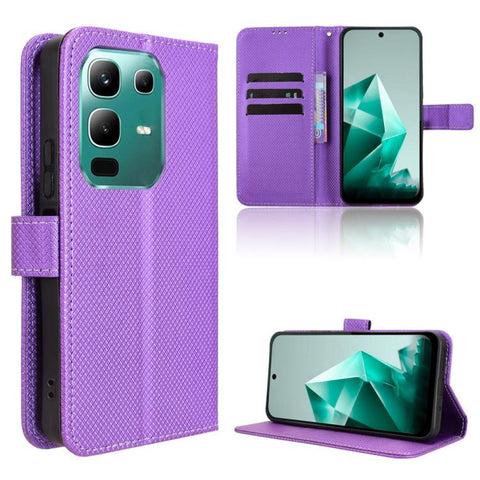 Diamond Texture Leather Phone Case, For Infinix Hot 60 Pro+ 4G, For Infinix Hot 60 Pro 4G, For Infinix Smart 10 Plus 4G, For Infinix Smart 10 / Tecno Pop 10 4G, For Infinix GT 30 Pro 5G, For Infinix Note 50s 5G, For Infinix Note 50x 5G                 ...