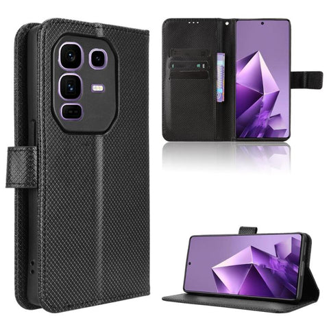 Diamond Texture Leather Phone Case, For Infinix Hot 60 Pro+ 4G, For Infinix Hot 60 Pro 4G, For Infinix Smart 10 Plus 4G, For Infinix Smart 10 / Tecno Pop 10 4G, For Infinix GT 30 Pro 5G, For Infinix Note 50s 5G, For Infinix Note 50x 5G                 ...