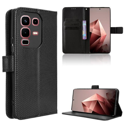 Diamond Texture Leather Phone Case, For Infinix Hot 60 Pro+ 4G, For Infinix Hot 60 Pro 4G, For Infinix Smart 10 Plus 4G, For Infinix Smart 10 / Tecno Pop 10 4G, For Infinix GT 30 Pro 5G, For Infinix Note 50s 5G, For Infinix Note 50x 5G                 ...