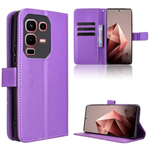 Diamond Texture Leather Phone Case, For Infinix Hot 60 Pro+ 4G, For Infinix Hot 60 Pro 4G, For Infinix Smart 10 Plus 4G, For Infinix Smart 10 / Tecno Pop 10 4G, For Infinix GT 30 Pro 5G, For Infinix Note 50s 5G, For Infinix Note 50x 5G                 ...