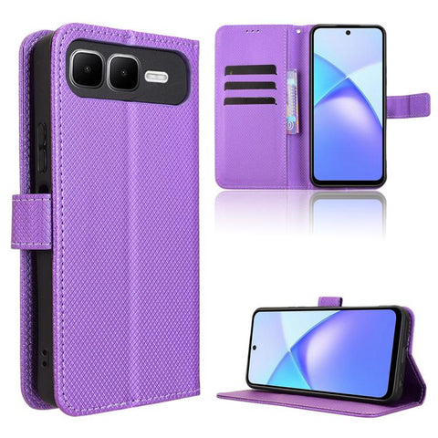 Diamond Texture Leather Phone Case, For Infinix Hot 60 Pro+ 4G, For Infinix Hot 60 Pro 4G, For Infinix Smart 10 Plus 4G, For Infinix Smart 10 / Tecno Pop 10 4G, For Infinix GT 30 Pro 5G, For Infinix Note 50s 5G, For Infinix Note 50x 5G                 ...