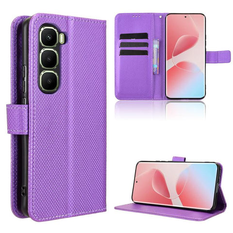 Diamond Texture Leather Phone Case, For Infinix Hot 60 Pro+ 4G, For Infinix Hot 60 Pro 4G, For Infinix Smart 10 Plus 4G, For Infinix Smart 10 / Tecno Pop 10 4G, For Infinix GT 30 Pro 5G, For Infinix Note 50s 5G, For Infinix Note 50x 5G                 ...