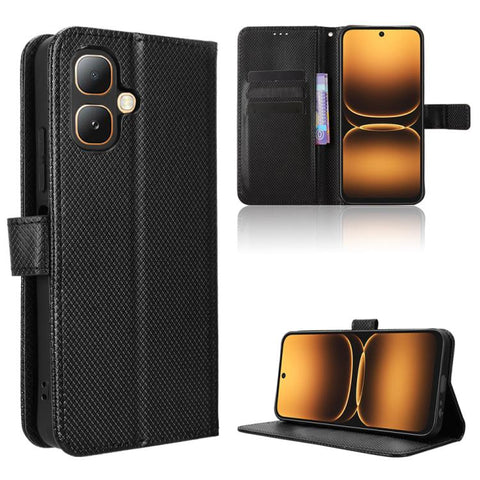 Diamond Texture Leather Phone Case, For Infinix Hot 70 Pro 5G, For Infinix GT 50 Pro 5G, For Infinix Hot 70 4G, For Infinix Note 60 Ultra 5G, For Infinix Note Edge 5G, For Infinix Smart 20 4G, For Infinix Note 60 / 60 Pro 5G                            ...