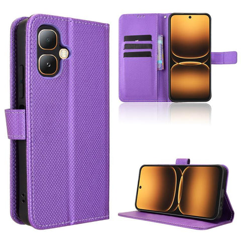 Diamond Texture Leather Phone Case, For Infinix Hot 70 Pro 5G, For Infinix GT 50 Pro 5G, For Infinix Hot 70 4G, For Infinix Note 60 Ultra 5G, For Infinix Note Edge 5G, For Infinix Smart 20 4G, For Infinix Note 60 / 60 Pro 5G                            ...