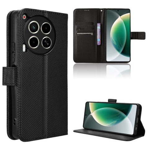 Diamond Texture Leather Phone Case, For Tecno Spark 30 4G, For Tecno Spark Go 1 / Pop 9 / Spark Go 2025, For Tecno Spark 30C 4G, For Tecno Spark 20 Pro 5G, For Tecno Camon 30 Premier 5G, For Tecno Pova 6 Neo 4G, For Tecno Pova 6 4G                     ...