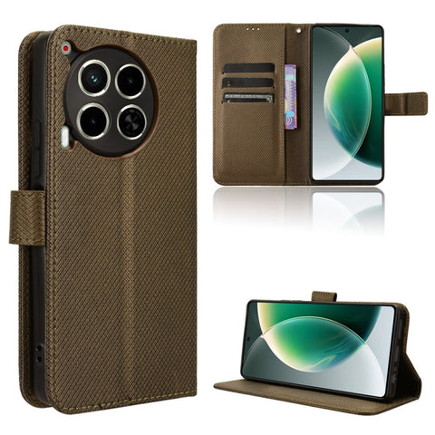 Diamond Texture Leather Phone Case, For Tecno Spark 30 4G, For Tecno Spark Go 1 / Pop 9 / Spark Go 2025, For Tecno Spark 30C 4G, For Tecno Spark 20 Pro 5G, For Tecno Camon 30 Premier 5G, For Tecno Pova 6 Neo 4G, For Tecno Pova 6 4G                     ...