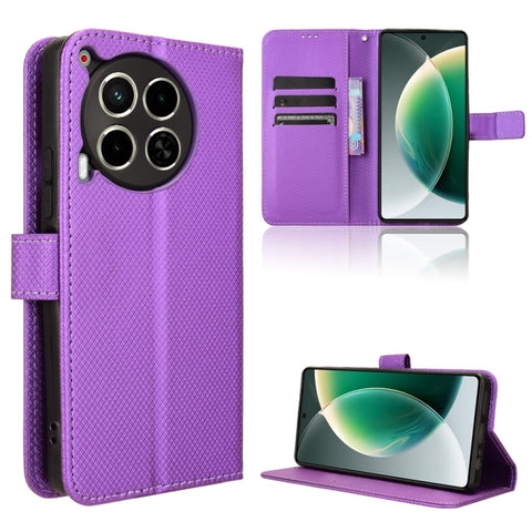 Diamond Texture Leather Phone Case, For Tecno Spark 30 4G, For Tecno Spark Go 1 / Pop 9 / Spark Go 2025, For Tecno Spark 30C 4G, For Tecno Spark 20 Pro 5G, For Tecno Camon 30 Premier 5G, For Tecno Pova 6 Neo 4G, For Tecno Pova 6 4G                     ...