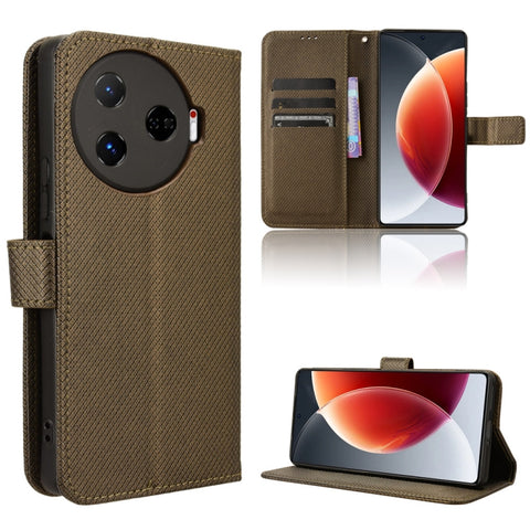 Diamond Texture Leather Phone Case, For Tecno Spark 30 4G, For Tecno Spark Go 1 / Pop 9 / Spark Go 2025, For Tecno Spark 30C 4G, For Tecno Spark 20 Pro 5G, For Tecno Camon 30 Premier 5G, For Tecno Pova 6 Neo 4G, For Tecno Pova 6 4G                     ...