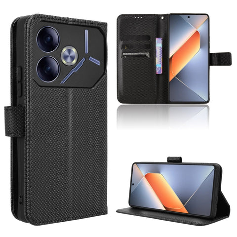 Diamond Texture Leather Phone Case, For Tecno Spark 30 4G, For Tecno Spark Go 1 / Pop 9 / Spark Go 2025, For Tecno Spark 30C 4G, For Tecno Spark 20 Pro 5G, For Tecno Camon 30 Premier 5G, For Tecno Pova 6 Neo 4G, For Tecno Pova 6 4G                     ...