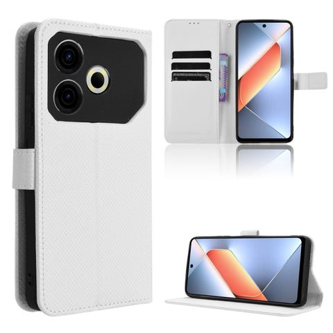 Diamond Texture Leather Phone Case, For Tecno Spark 30 4G, For Tecno Spark Go 1 / Pop 9 / Spark Go 2025, For Tecno Spark 30C 4G, For Tecno Spark 20 Pro 5G, For Tecno Camon 30 Premier 5G, For Tecno Pova 6 Neo 4G, For Tecno Pova 6 4G                     ...