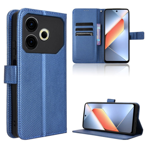Diamond Texture Leather Phone Case, For Tecno Spark 30 4G, For Tecno Spark Go 1 / Pop 9 / Spark Go 2025, For Tecno Spark 30C 4G, For Tecno Spark 20 Pro 5G, For Tecno Camon 30 Premier 5G, For Tecno Pova 6 Neo 4G, For Tecno Pova 6 4G                     ...
