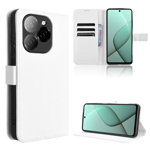 Diamond Texture Leather Phone Case, For Tecno Spark 30 4G, For Tecno Spark Go 1 / Pop 9 / Spark Go 2025, For Tecno Spark 30C 4G, For Tecno Spark 20 Pro 5G, For Tecno Camon 30 Premier 5G, For Tecno Pova 6 Neo 4G, For Tecno Pova 6 4G                     ...