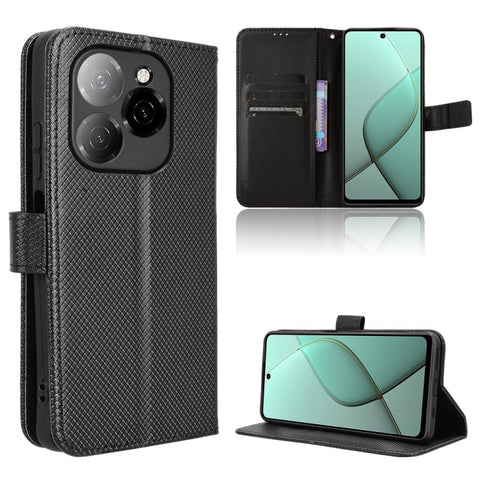 Diamond Texture Leather Phone Case, For Tecno Spark 30 4G, For Tecno Spark Go 1 / Pop 9 / Spark Go 2025, For Tecno Spark 30C 4G, For Tecno Spark 20 Pro 5G, For Tecno Camon 30 Premier 5G, For Tecno Pova 6 Neo 4G, For Tecno Pova 6 4G                     ...