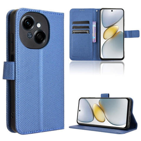 Diamond Texture Leather Phone Case, For Tecno Spark 30 4G, For Tecno Spark Go 1 / Pop 9 / Spark Go 2025, For Tecno Spark 30C 4G, For Tecno Spark 20 Pro 5G, For Tecno Camon 30 Premier 5G, For Tecno Pova 6 Neo 4G, For Tecno Pova 6 4G                     ...