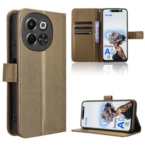 Diamond Texture Leather Phone Case, For Tecno Pova 7 4G, For Tecno Spark Go 2 4G, For Tecno Pova Curve 5G, For Tecno Camon 40 Pro 4G / 5G, For Tecno Camon 40 Premier 5G, For Tecno Camon 40 4G, For Tecno Camon 30S 4G / 30S Pro 4G                        ...