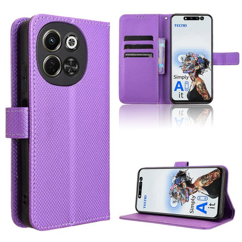 Diamond Texture Leather Phone Case, For Tecno Pova 7 4G, For Tecno Spark Go 2 4G, For Tecno Pova Curve 5G, For Tecno Camon 40 Pro 4G / 5G, For Tecno Camon 40 Premier 5G, For Tecno Camon 40 4G, For Tecno Camon 30S 4G / 30S Pro 4G                        ...