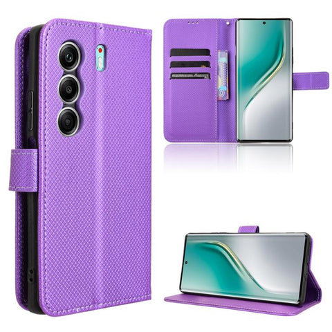 Diamond Texture Leather Phone Case, For Tecno Pova 7 4G, For Tecno Spark Go 2 4G, For Tecno Pova Curve 5G, For Tecno Camon 40 Pro 4G / 5G, For Tecno Camon 40 Premier 5G, For Tecno Camon 40 4G, For Tecno Camon 30S 4G / 30S Pro 4G                        ...