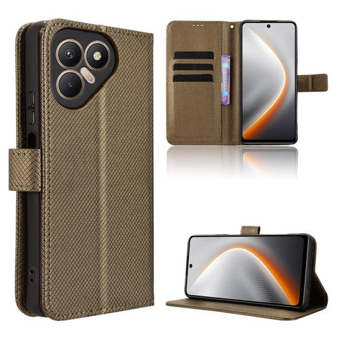 Diamond Texture Leather Phone Case, For Tecno Pova 7 4G, For Tecno Spark Go 2 4G, For Tecno Pova Curve 5G, For Tecno Camon 40 Pro 4G / 5G, For Tecno Camon 40 Premier 5G, For Tecno Camon 40 4G, For Tecno Camon 30S 4G / 30S Pro 4G                        ...