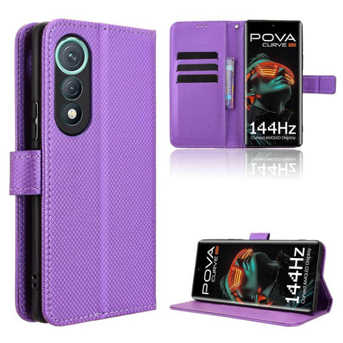 Diamond Texture Leather Phone Case, For Tecno Pova 7 4G, For Tecno Spark Go 2 4G, For Tecno Pova Curve 5G, For Tecno Camon 40 Pro 4G / 5G, For Tecno Camon 40 Premier 5G, For Tecno Camon 40 4G, For Tecno Camon 30S 4G / 30S Pro 4G                        ...