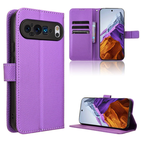 Diamond Texture Leather Phone Case, For Google Pixel 11 Pro XL, For Google Pixel 11 Pro / 11, For Google Pixel 10 Pro XL, For Google Pixel 10 Pro / 10, For Google Pixel 9a, For Google Pixel 9 Pro, For Google Pixel 9, For Google Pixel 8a                ...