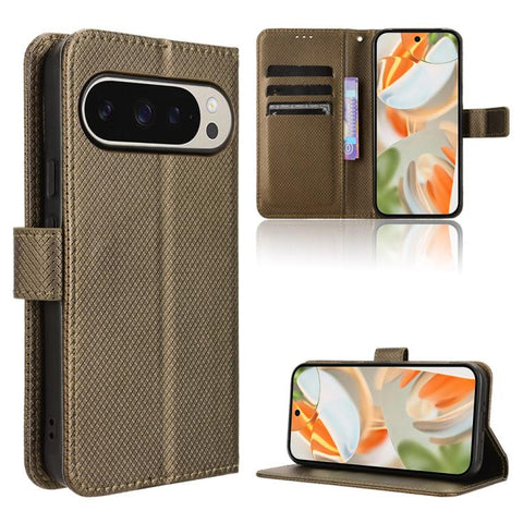 Diamond Texture Leather Phone Case, For Google Pixel 11 Pro XL, For Google Pixel 11 Pro / 11, For Google Pixel 10 Pro XL, For Google Pixel 10 Pro / 10, For Google Pixel 9a, For Google Pixel 9 Pro, For Google Pixel 9, For Google Pixel 8a                ...