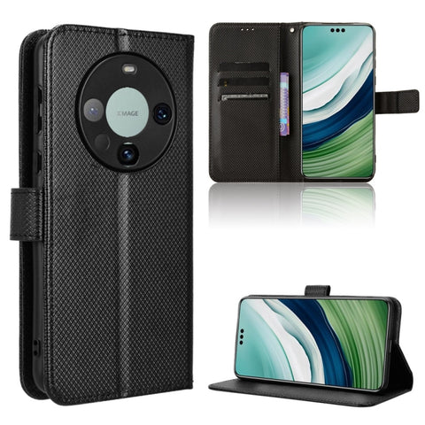 Diamond Texture Leather Phone Case, For Huawei Mate 70 Pro / 70 Pro+, For Huawei Mate 70, For Huawei nova 13 Pro 5G, For Huawei nova Y72 4G, For Huawei Enjoy 70 4G, For Huawei nova 11 SE, For Huawei nova 12, For Huawei Mate 60 5G                       ...