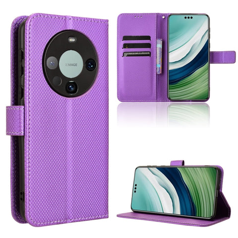 Diamond Texture Leather Phone Case, For Huawei Mate 70 Pro / 70 Pro+, For Huawei Mate 70, For Huawei nova 13 Pro 5G, For Huawei nova Y72 4G, For Huawei Enjoy 70 4G, For Huawei nova 11 SE, For Huawei nova 12, For Huawei Mate 60 5G                       ...