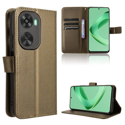 Diamond Texture Leather Phone Case, For Huawei Mate 70 Pro / 70 Pro+, For Huawei Mate 70, For Huawei nova 13 Pro 5G, For Huawei nova Y72 4G, For Huawei Enjoy 70 4G, For Huawei nova 11 SE, For Huawei nova 12, For Huawei Mate 60 5G                       ...