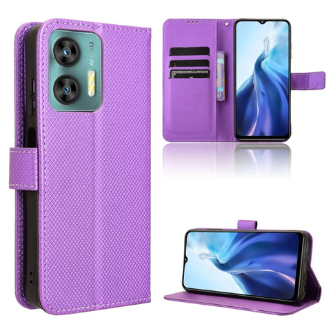 Diamond Texture Leather Phone Case, For Oukitel C35 / C36, For Oukitel C33, For Oukitel C32