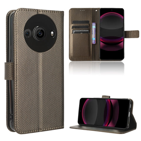 Diamond Texture Leather Phone Case, For Sharp Aquos R9, For Sharp Aquos Sense8, For Sharp Aquos R8 Pro / Leica Leitz Phone 3, For Sharp Aquos R8, For Sharp Mamorino6